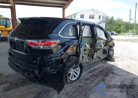 2015 Toyota Highlander Le z USA, uszkodzony, nr VIN 5TDZARFH0FS015920